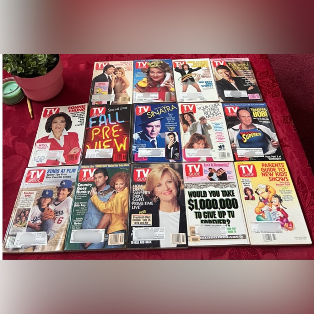 Vintage TV Guides: set of 14